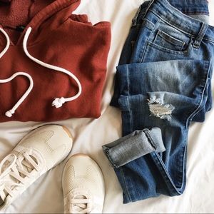 Cello Jeans • Distressed Knee Skinny Jeans